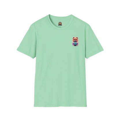 Polygon Pomeranian Dog T-Shirt - Pocket & Large Back Print