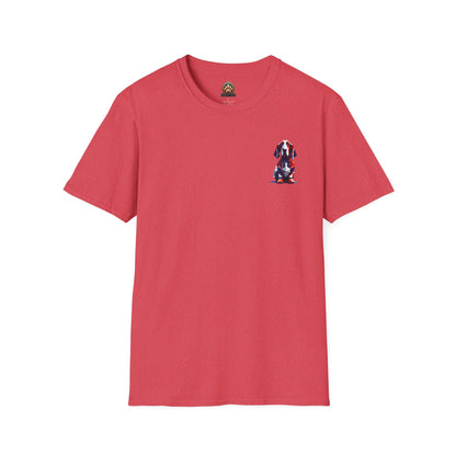 Polygon Style Pop Art Basset Hound T-Shirt - Pocket & Large Back Print