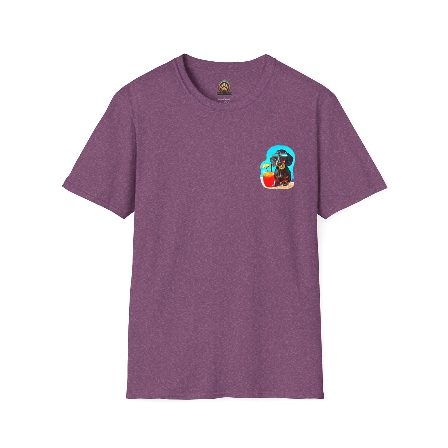Bitcoin Dachshund Tee - Pocket & Large Back Print
