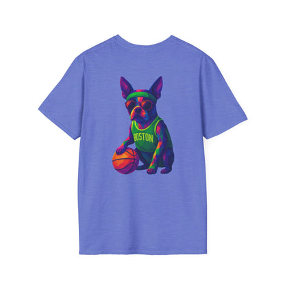 Boston Terrier Basketball Tee - Pocket & Large Back Print