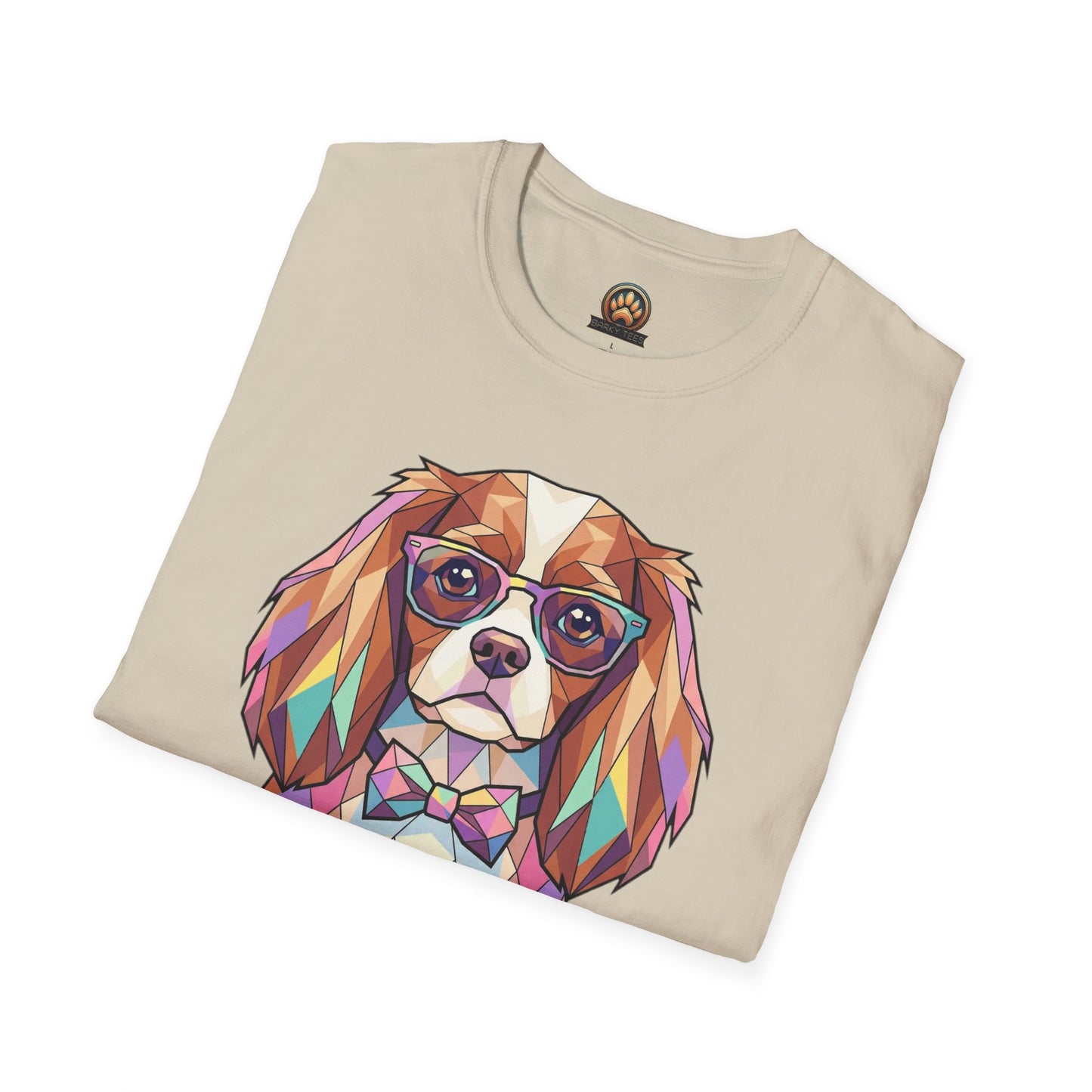 Tea Party Cavalier King Charles Tee - Large Front Print