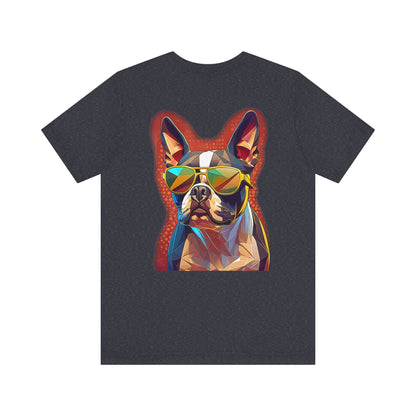 Shady Boston Terrier Tee - Pocket & Large Back Print
