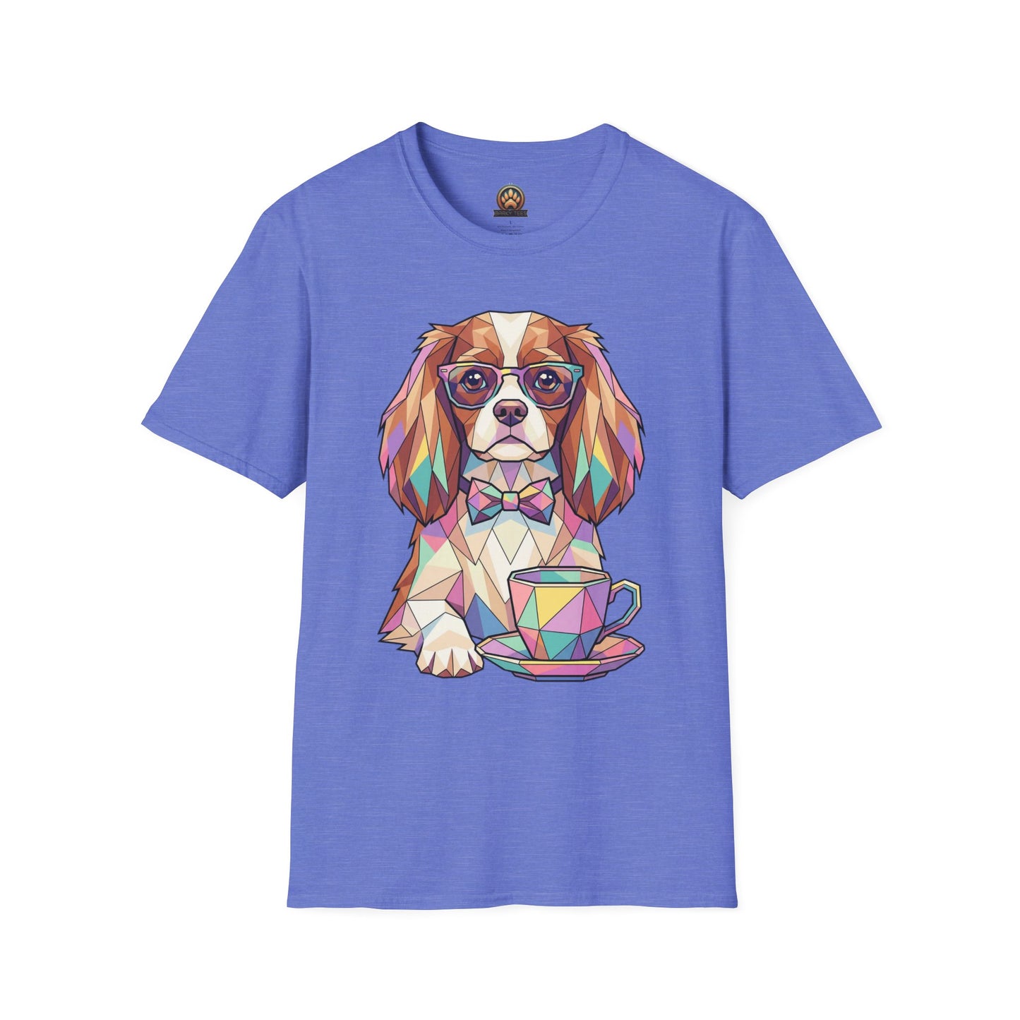 Tea Party Cavalier King Charles Tee - Large Front Print