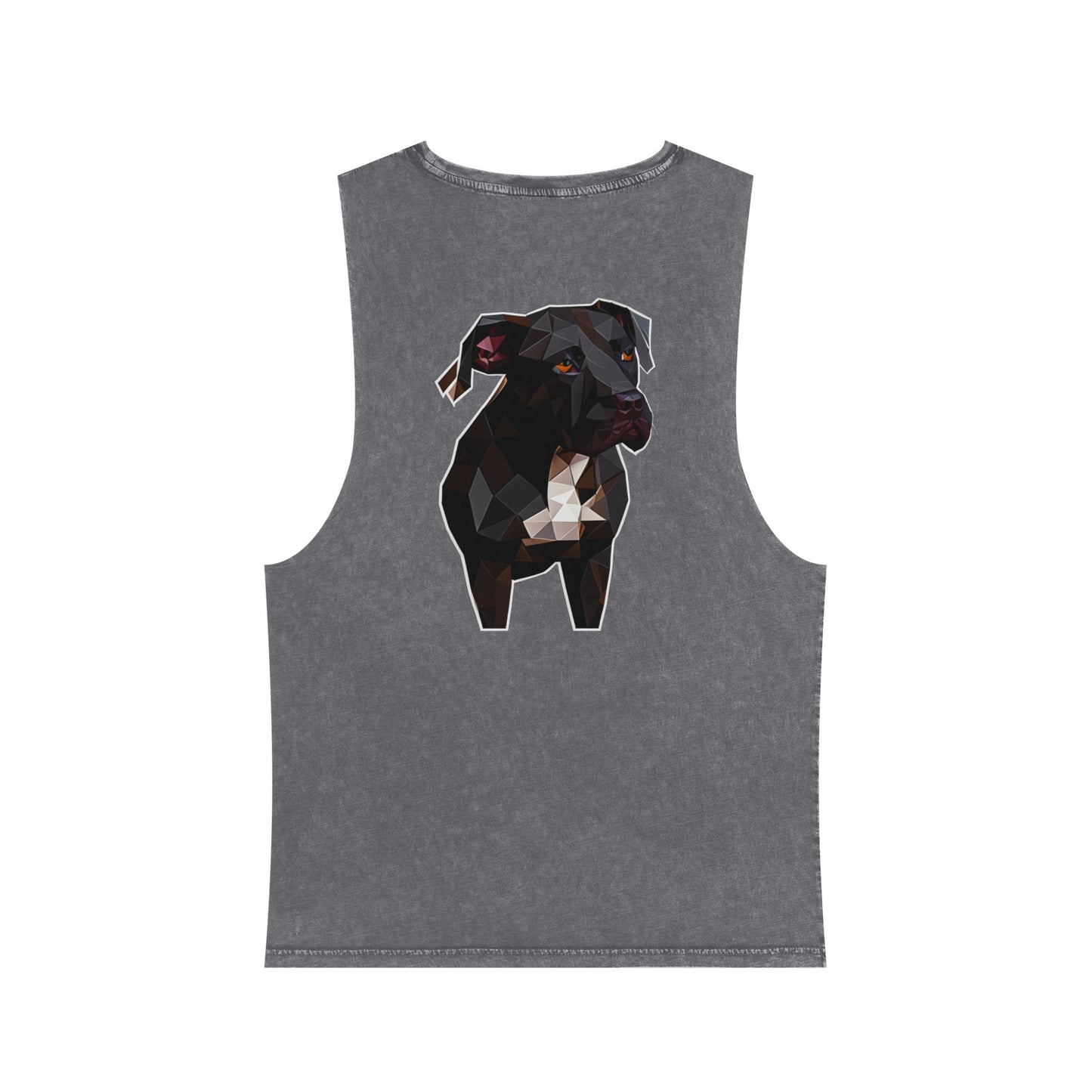 Polygon Pitbull Stonewash Tank - Pocket & Large Back Print