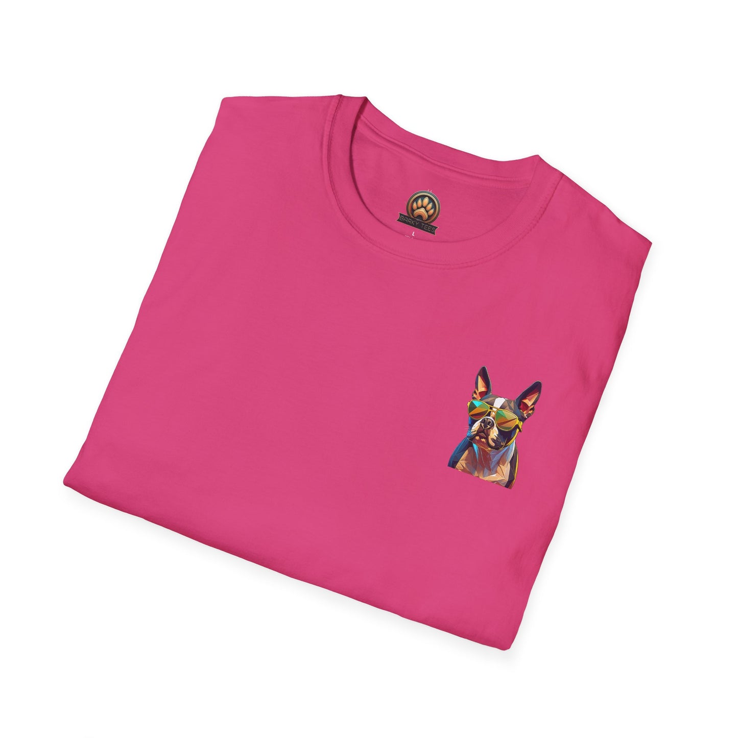 Sunny Boston Terrier Tee - Pocket & Large Back Print