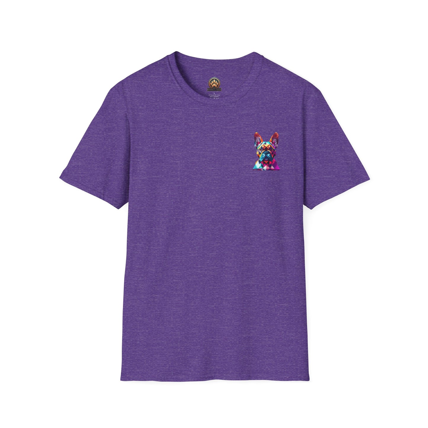 Polygon Style French Bull Dog T-Shirt - Pocket & Large Back Print