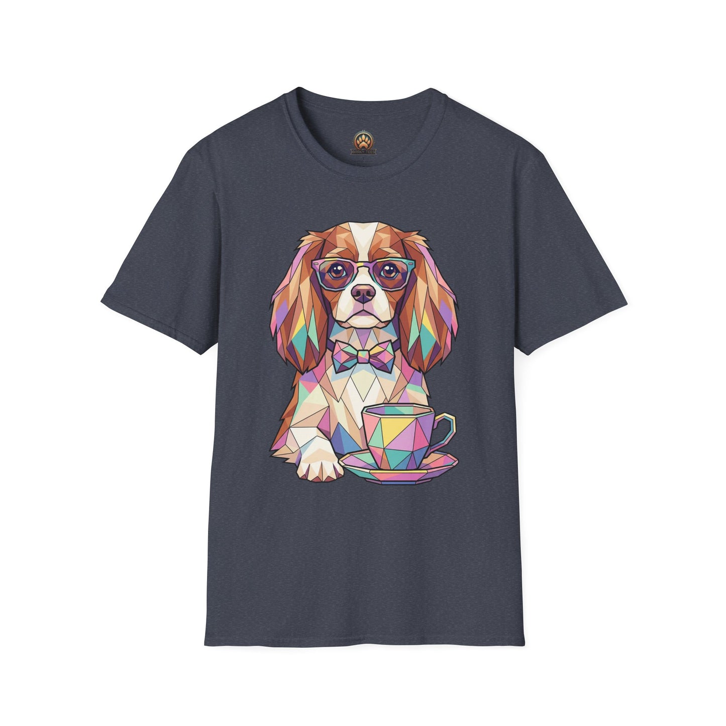 Tea Party Cavalier King Charles Tee - Large Front Print
