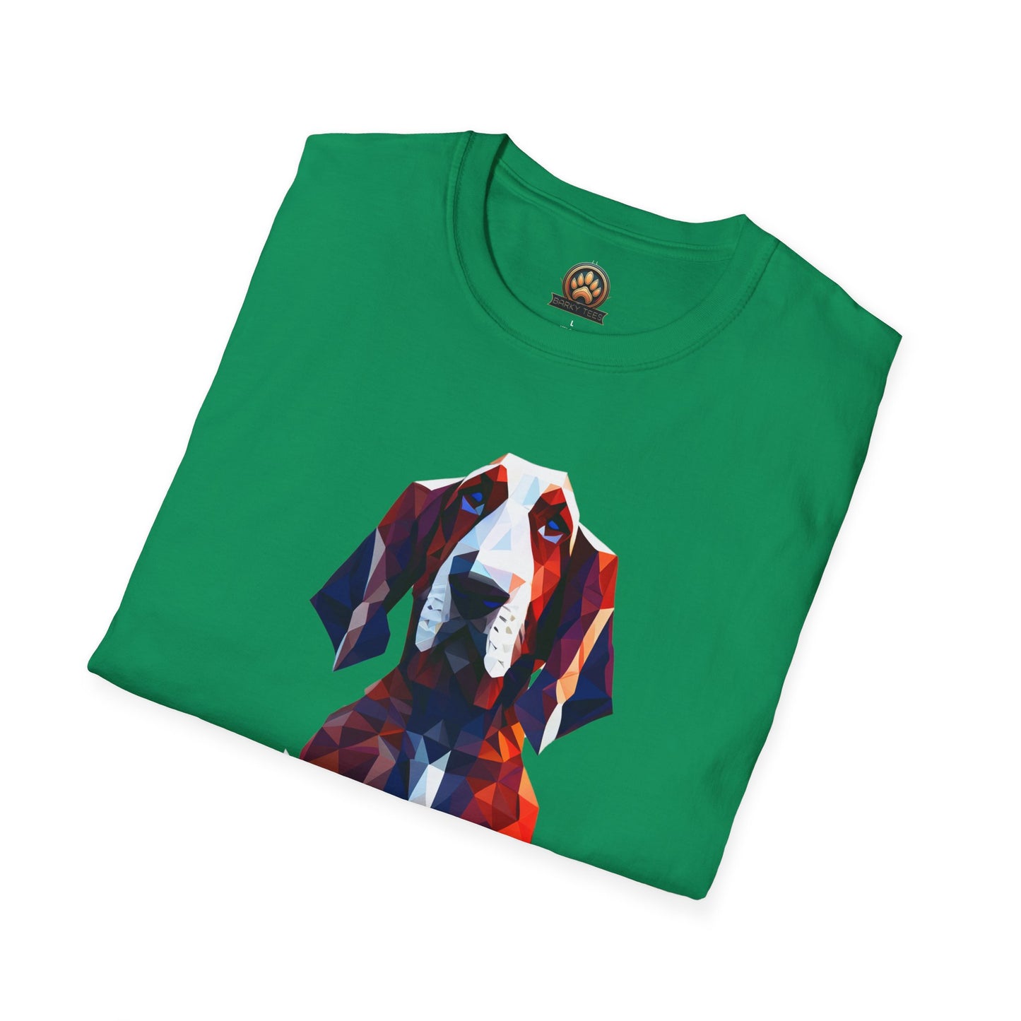 Polygon Basset Hound Tee - Large Front Print
