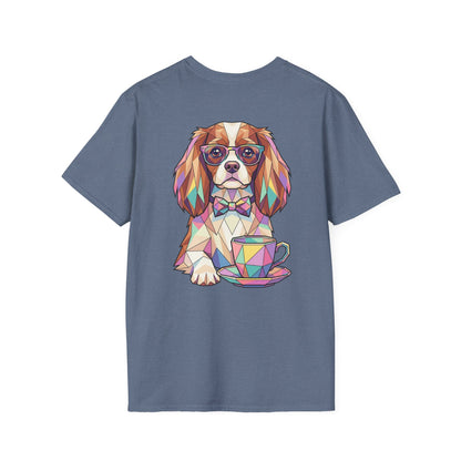 Tea Party Cavalier King Charles Tee - Pocket & Large Back Print