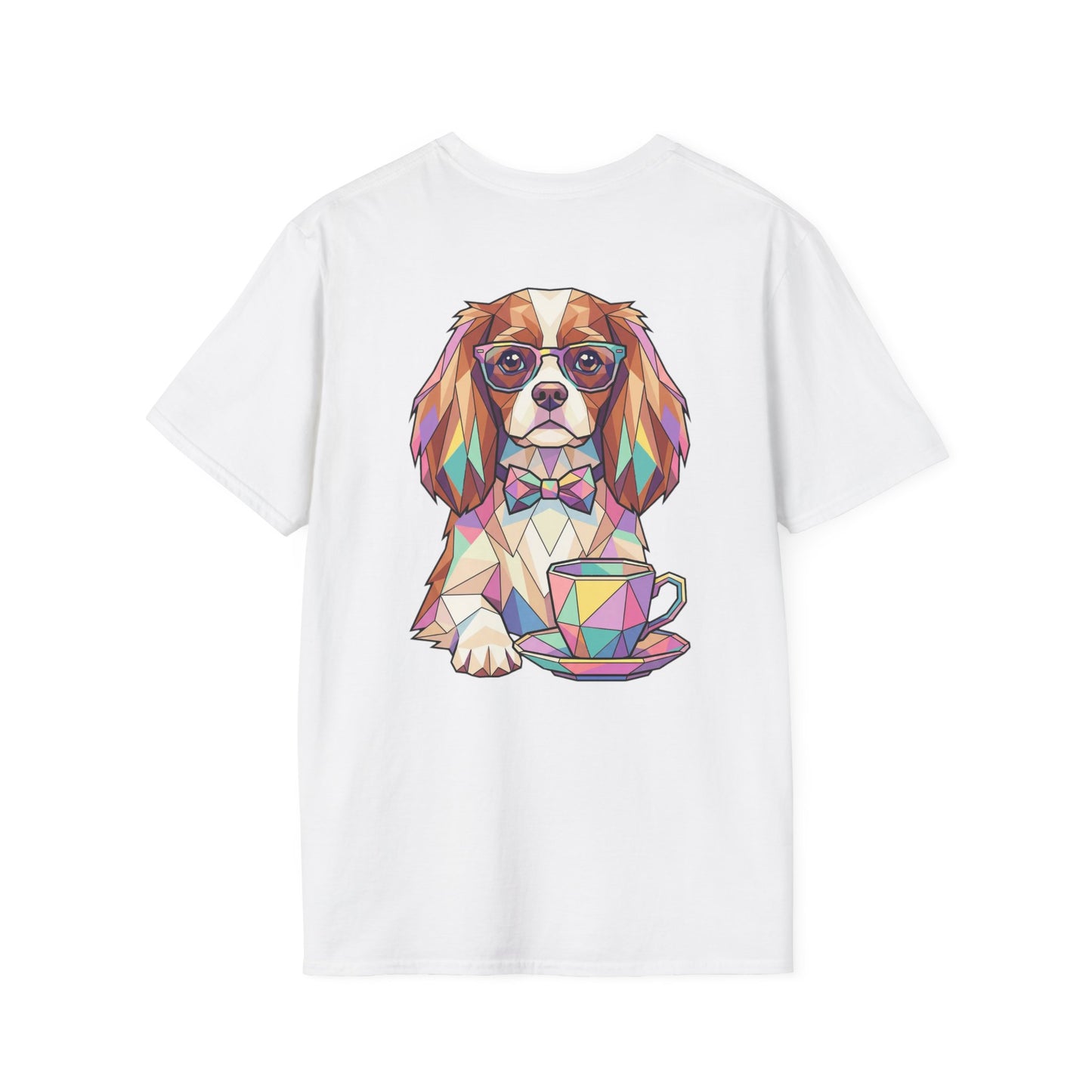 Tea Party Cavalier King Charles Tee - Pocket & Large Back Print