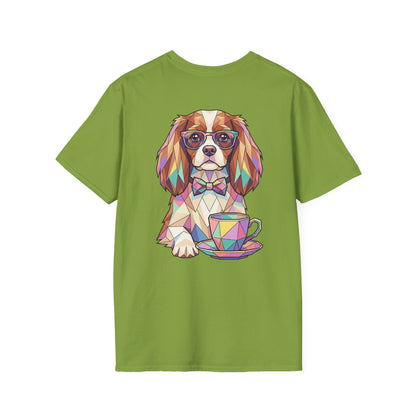 Tea Party Cavalier King Charles Tee - Pocket & Large Back Print