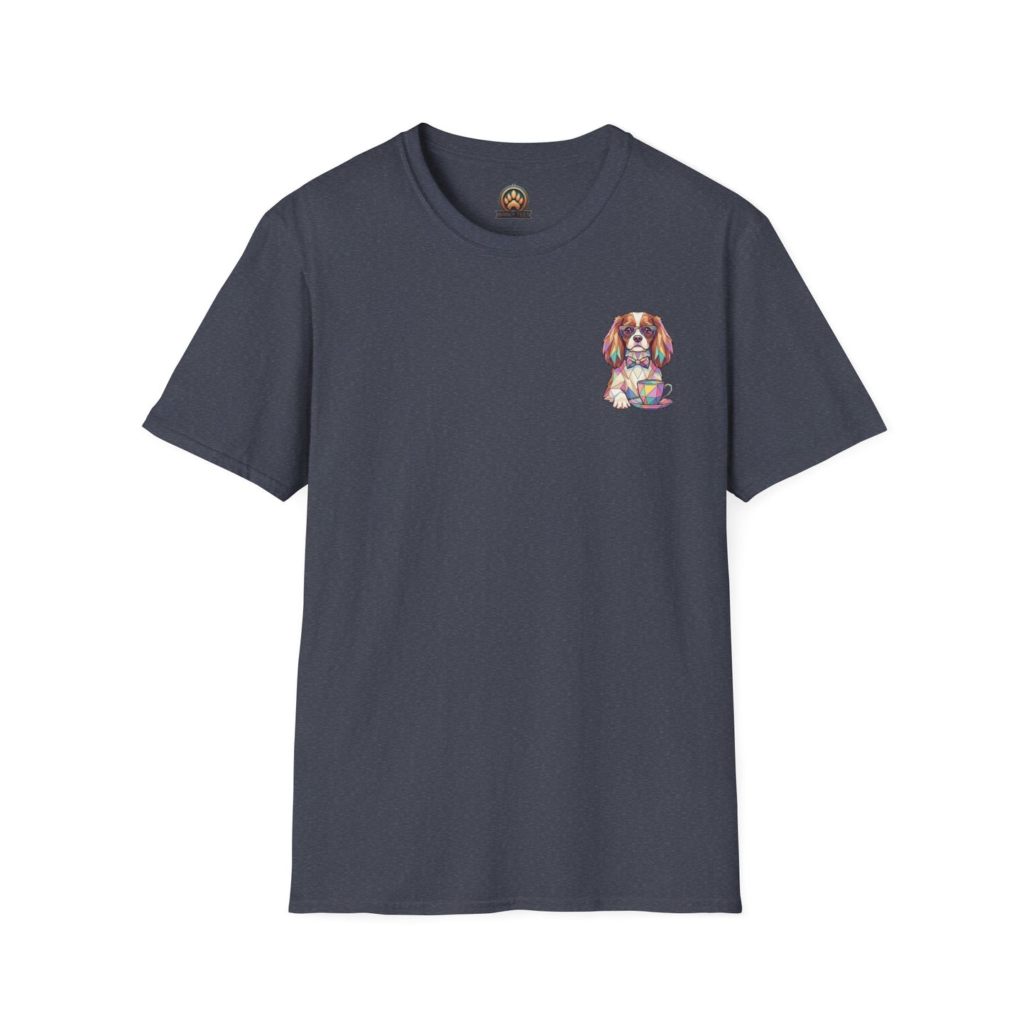 Tea Party Cavalier King Charles Tee - Pocket & Large Back Print