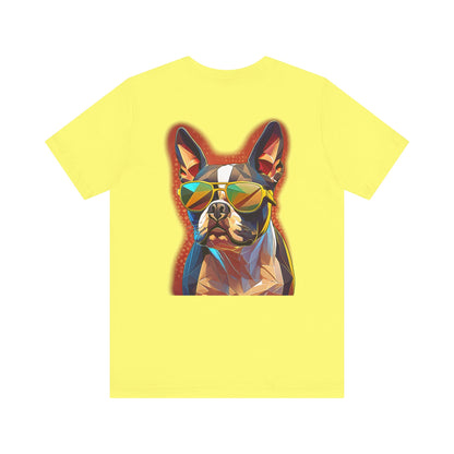 Shady Boston Terrier Tee - Pocket & Large Back Print