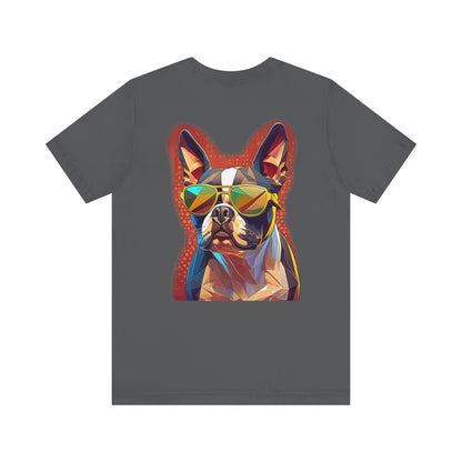 Shady Boston Terrier Tee - Pocket & Large Back Print