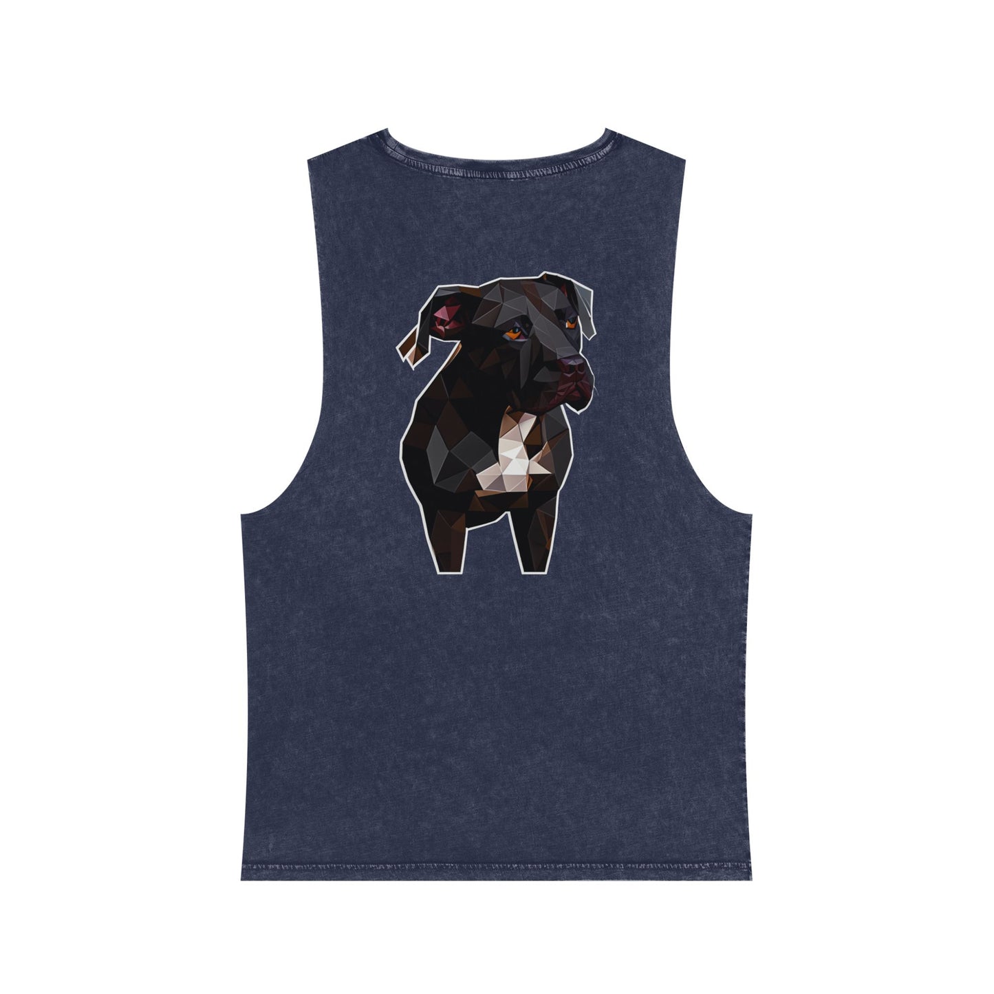 Polygon Pitbull Stonewash Tank - Pocket & Large Back Print