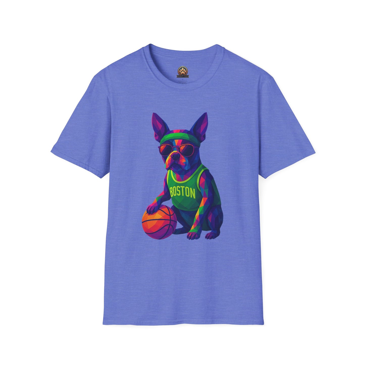 Boston Terrier Basketball Tee - Large Front Print