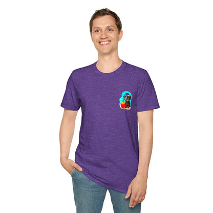 Bitcoin Dachshund Chillin Poolside T-Shirt - Pocket & Large Back Print