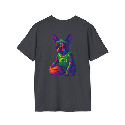 Boston Terrier Basketball Tee - Pocket & Large Back Print