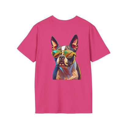 Sunny Boston Terrier Tee - Pocket & Large Back Print