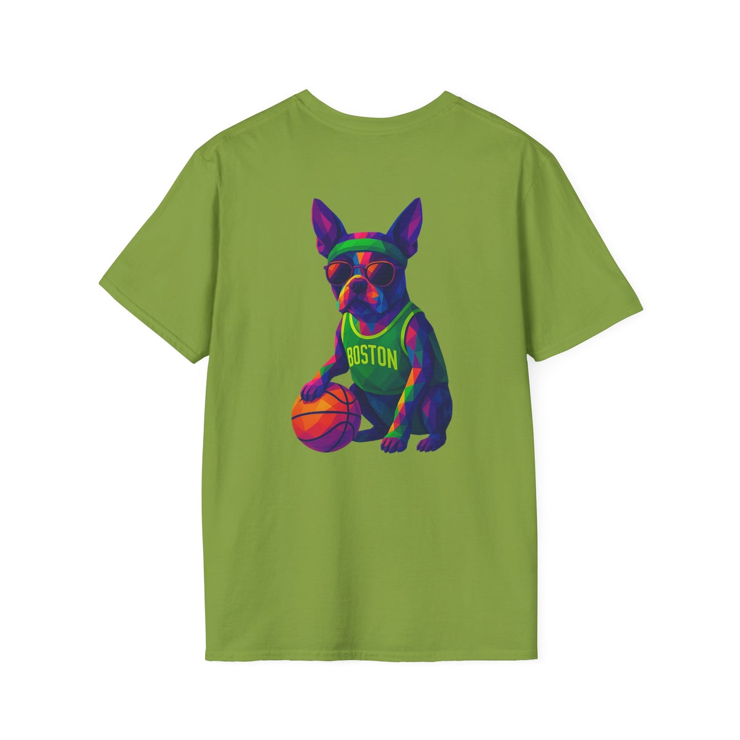 Boston Terrier Basketball Tee - Pocket & Large Back Print