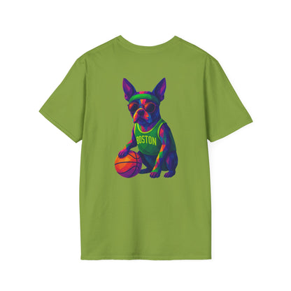 Boston Terrier Basketball Tee - Pocket & Large Back Print