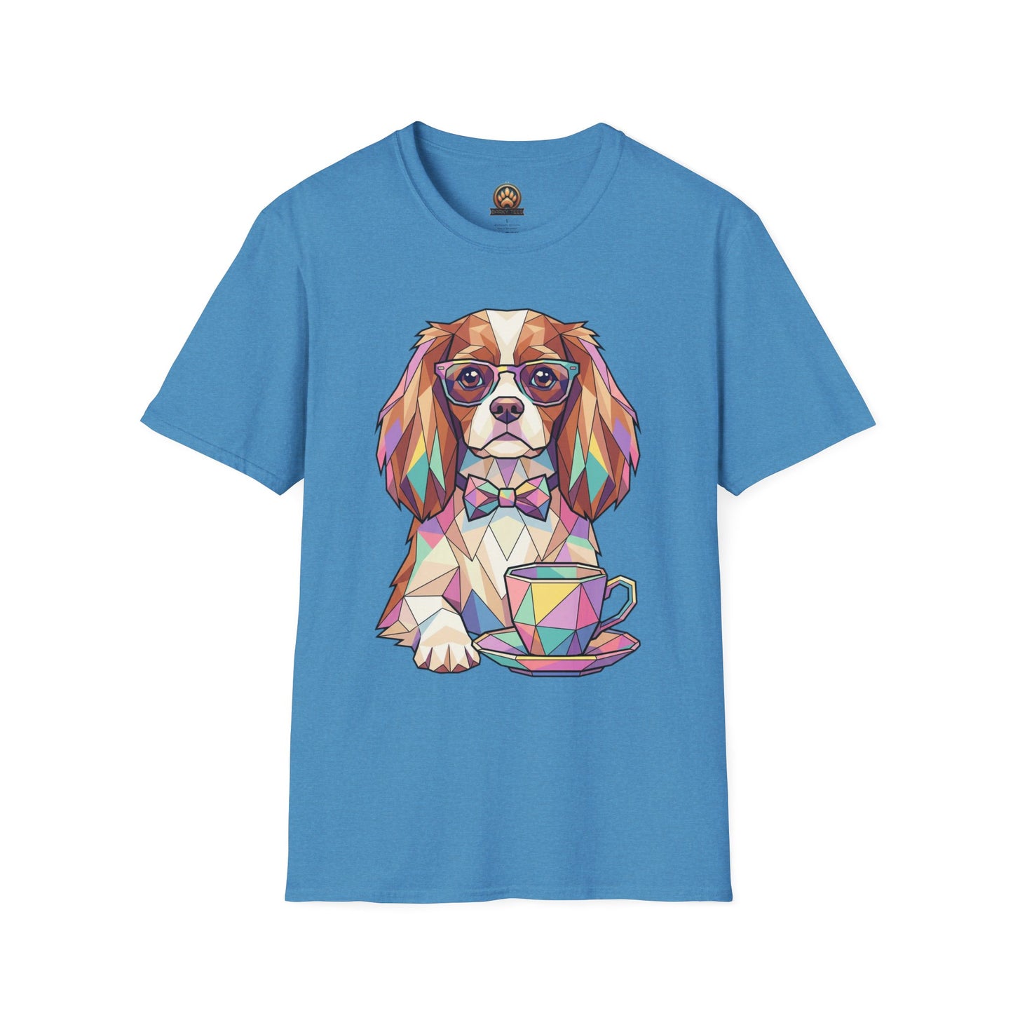 Tea Party Cavalier King Charles Tee - Large Front Print