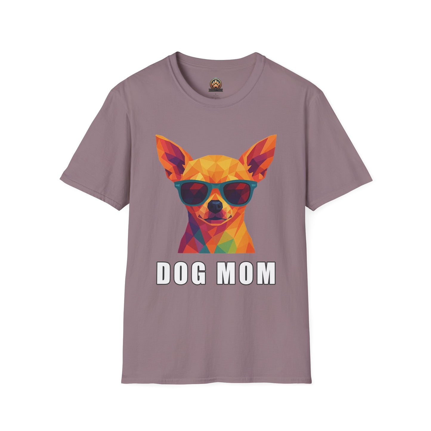 Dog Mom Tee – Polygon Chihuahua Edition - Large Front Print Only