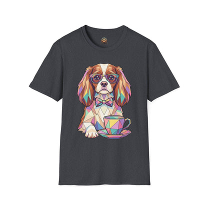 Tea Party Cavalier King Charles Tee - Large Front Print