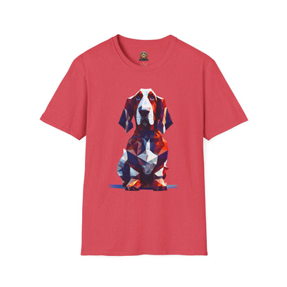 Polygon Basset Hound Tee - Large Front Print