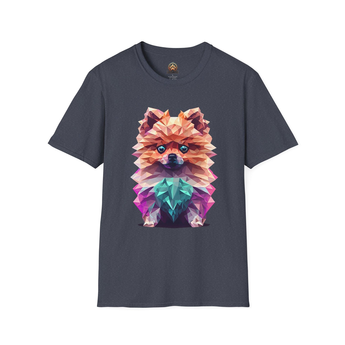 Polygon Pomeranian Tee - Large Front Print