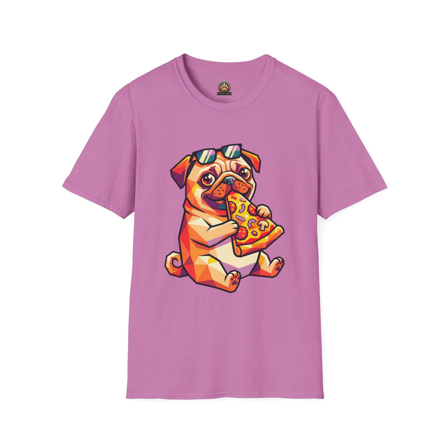 Pizza Pug Tee - Large Front Print