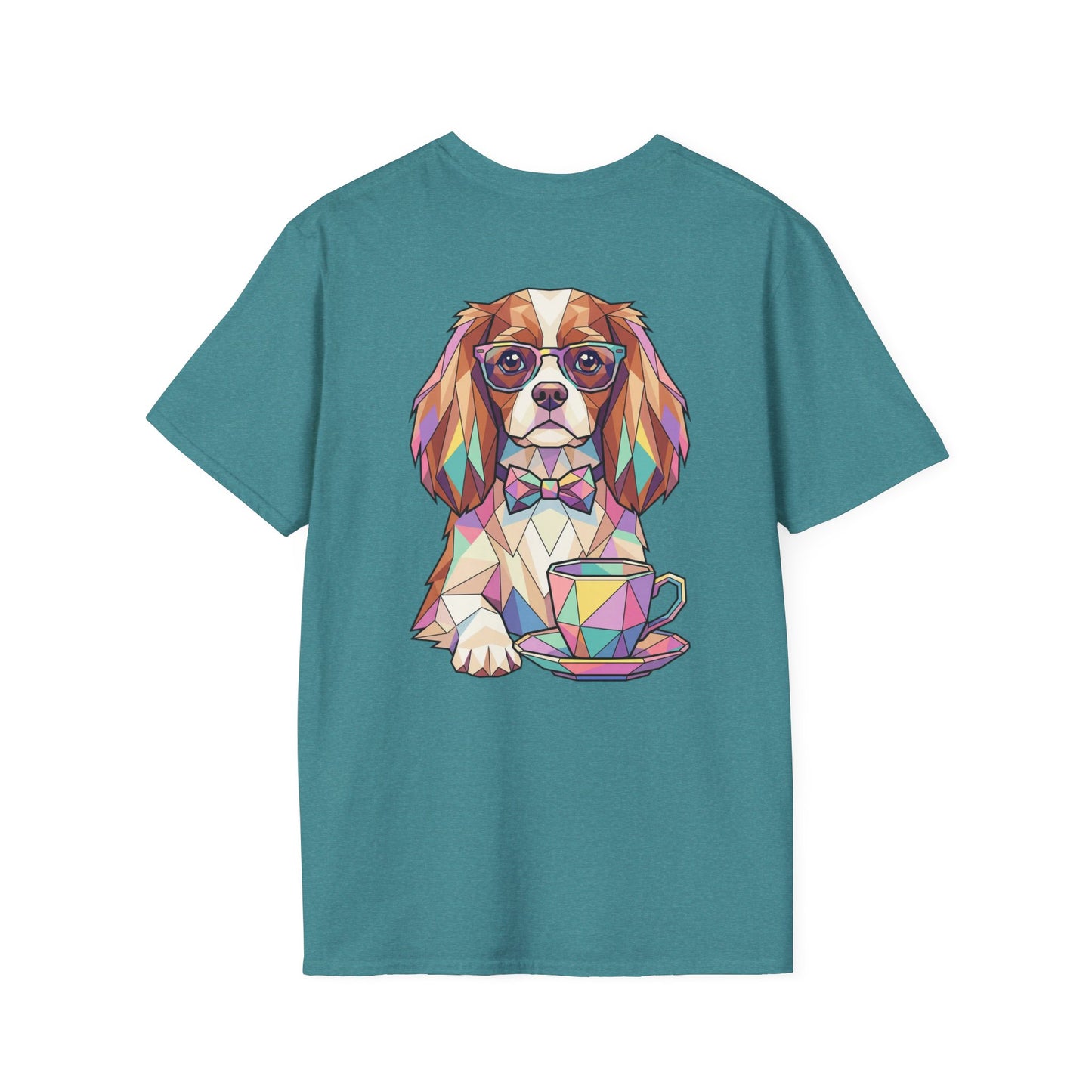 Tea Party Cavalier King Charles Tee - Pocket & Large Back Print