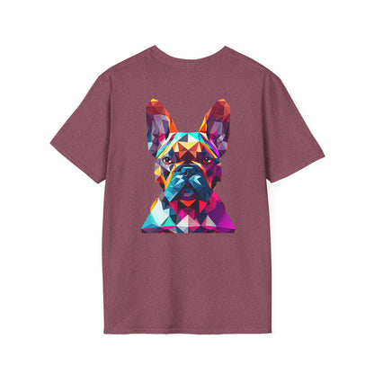 Polygon Style French Bull Dog T-Shirt - Pocket & Large Back Print