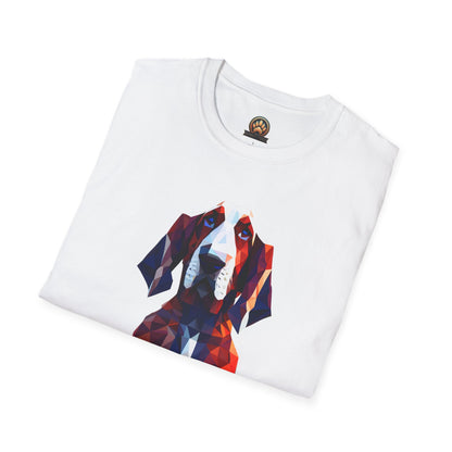 Polygon Basset Hound Tee - Large Front Print