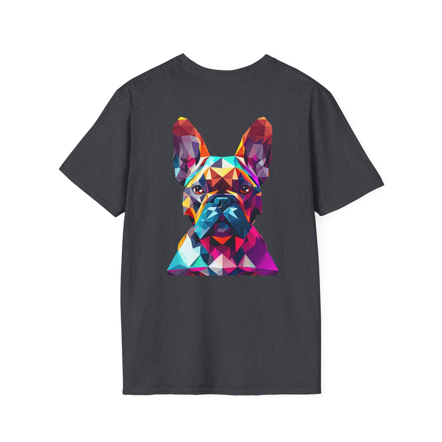 Polygon Style French Bull Dog T-Shirt - Pocket & Large Back Print