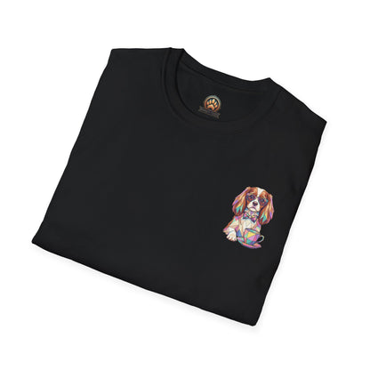 Tea Party Cavalier King Charles Tee - Pocket & Large Back Print