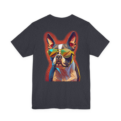 Shady Boston Terrier Tee - Pocket & Large Back Print