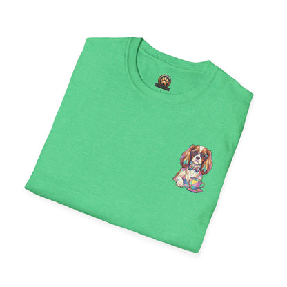 Tea Party Cavalier King Charles Tee - Pocket & Large Back Print