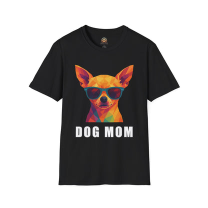 Dog Mom Tee – Polygon Chihuahua Edition - Large Front Print Only