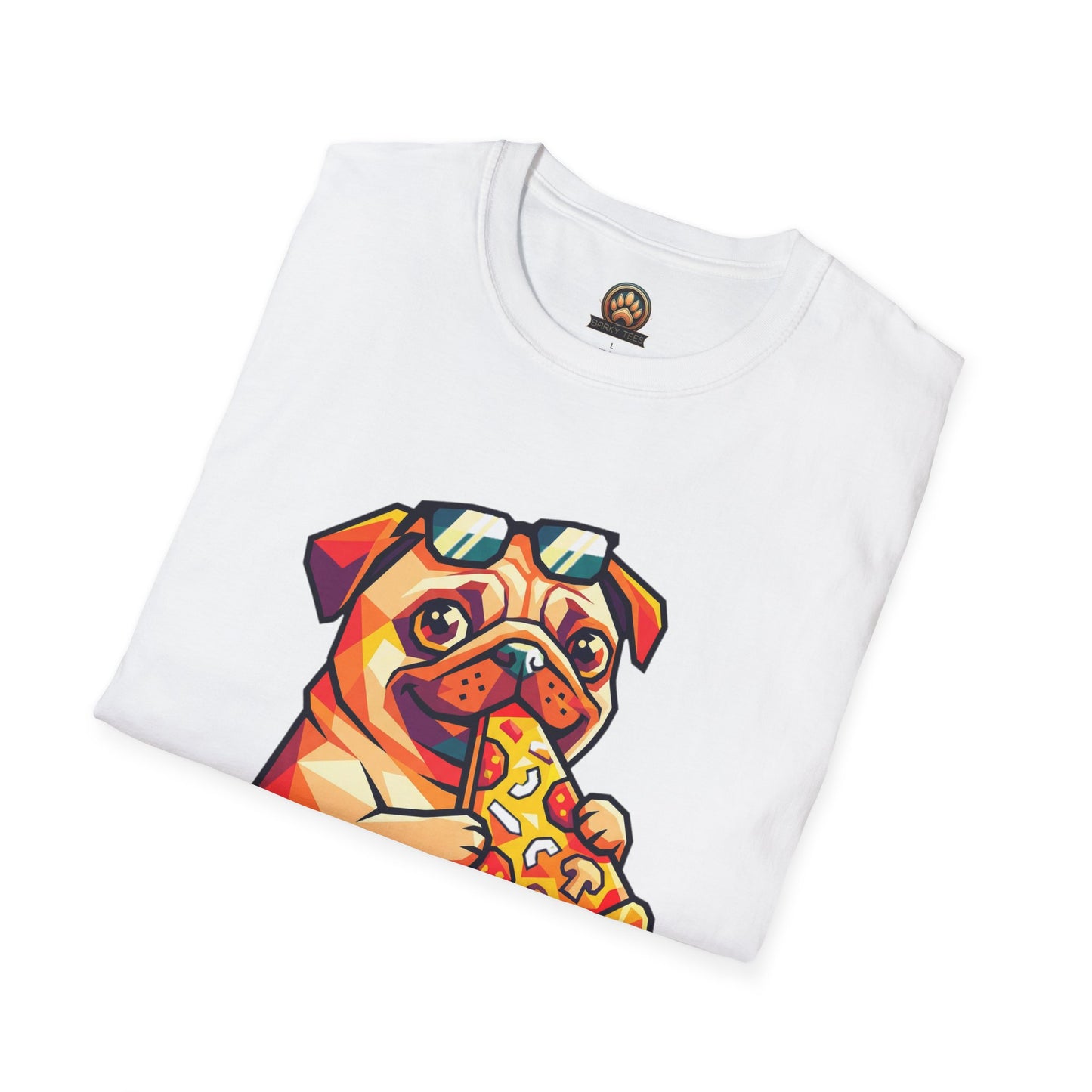 Pizza Pug Tee - Large Front Print