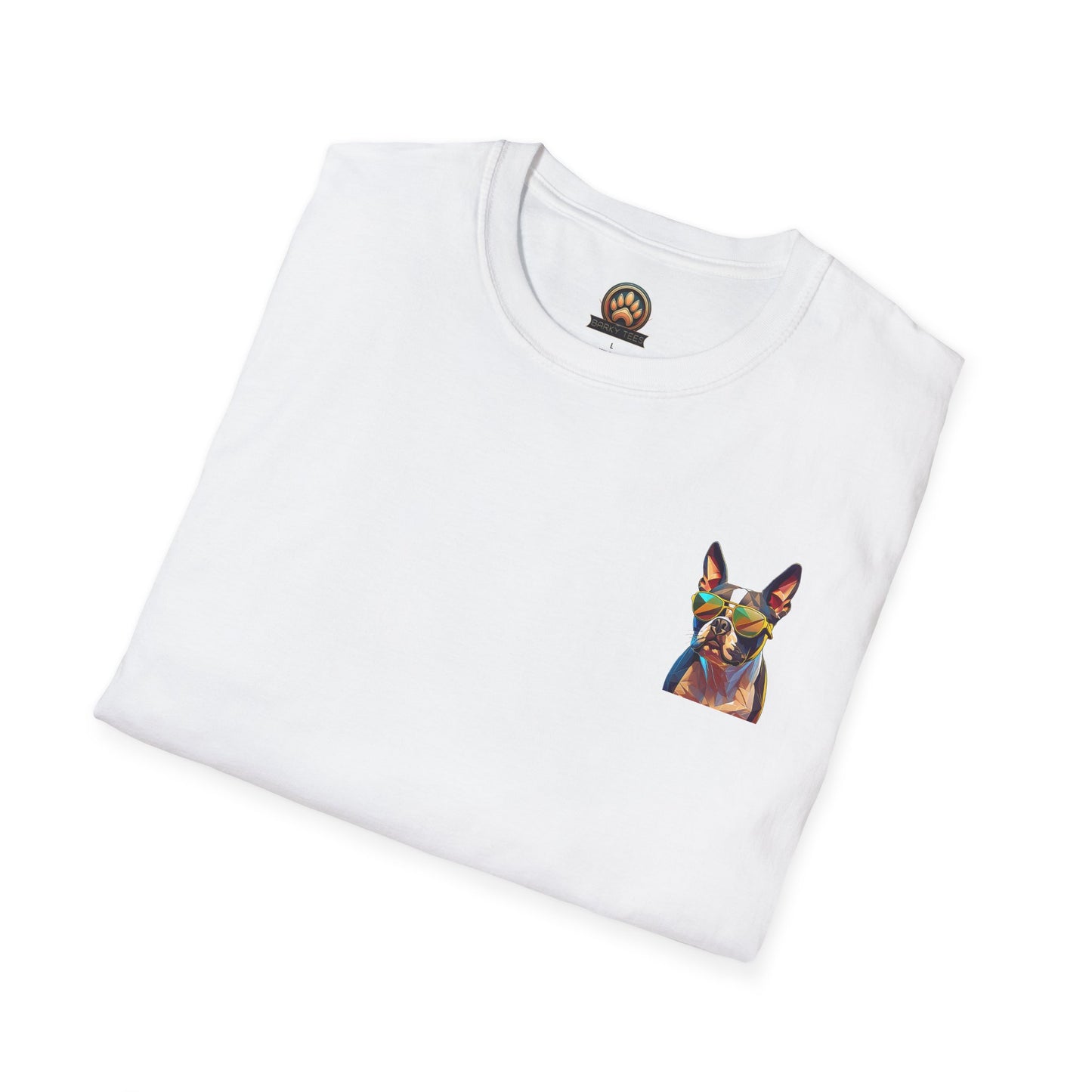 Sunny Boston Terrier Tee - Pocket & Large Back Print