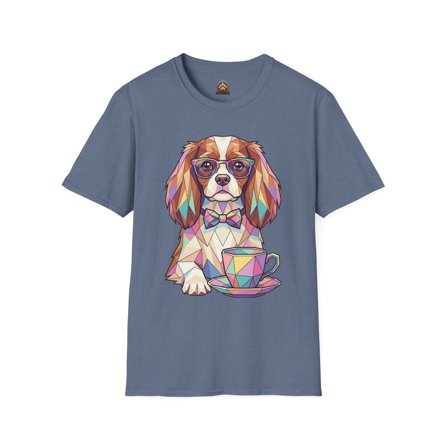 Tea Party Cavalier King Charles Tee - Large Front Print