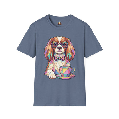 Tea Party Cavalier King Charles Tee - Large Front Print