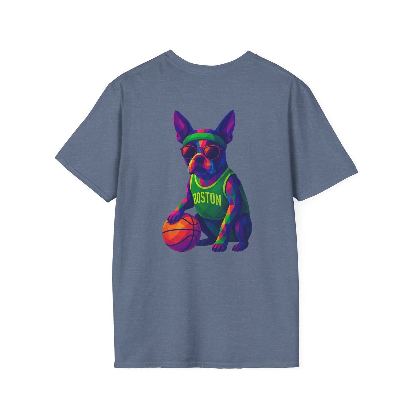 Boston Terrier Basketball Tee - Pocket & Large Back Print