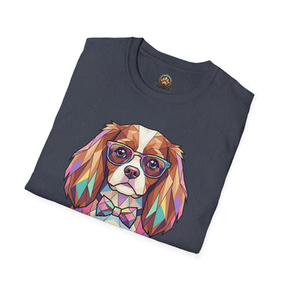 Tea Party Cavalier King Charles Tee - Large Front Print