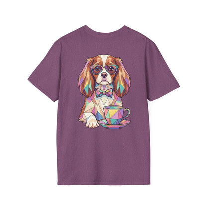 Tea Party Cavalier King Charles Tee - Pocket & Large Back Print