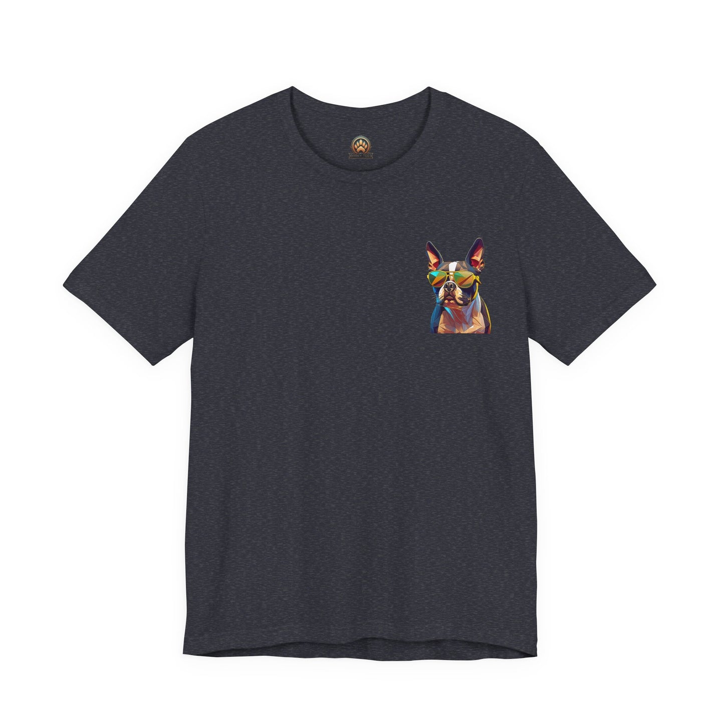 Shady Boston Terrier Tee - Pocket & Large Back Print
