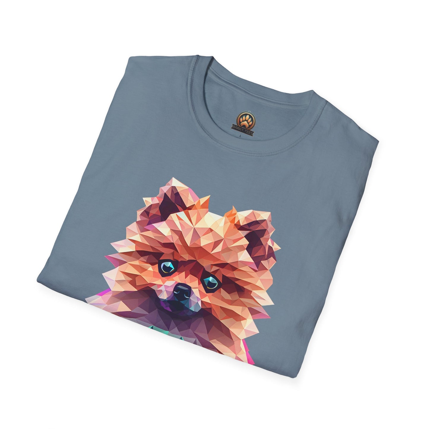 Polygon Pomeranian Tee - Large Front Print