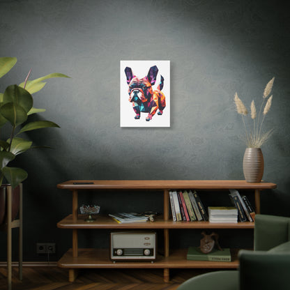 Polygon Style Pop Art French Bulldog Matte Canvas, Stretched, 1.25"