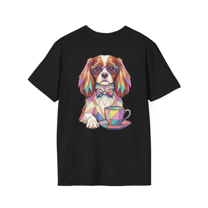 Tea Party Cavalier King Charles Tee - Pocket & Large Back Print